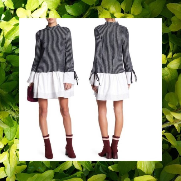 English Factory Dresses & Skirts - NWT ENGLISH FACTORY Ruffle Mock Neck Dress M